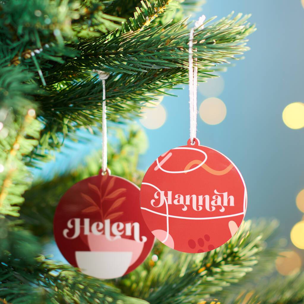 Oakdene Designs Christmas Decorations Personalised Minimalist Christmas Bauble