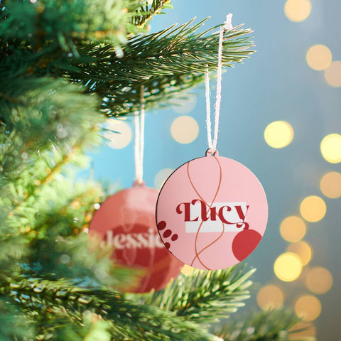 Oakdene Designs Christmas Decorations Personalised Minimalist Christmas Bauble