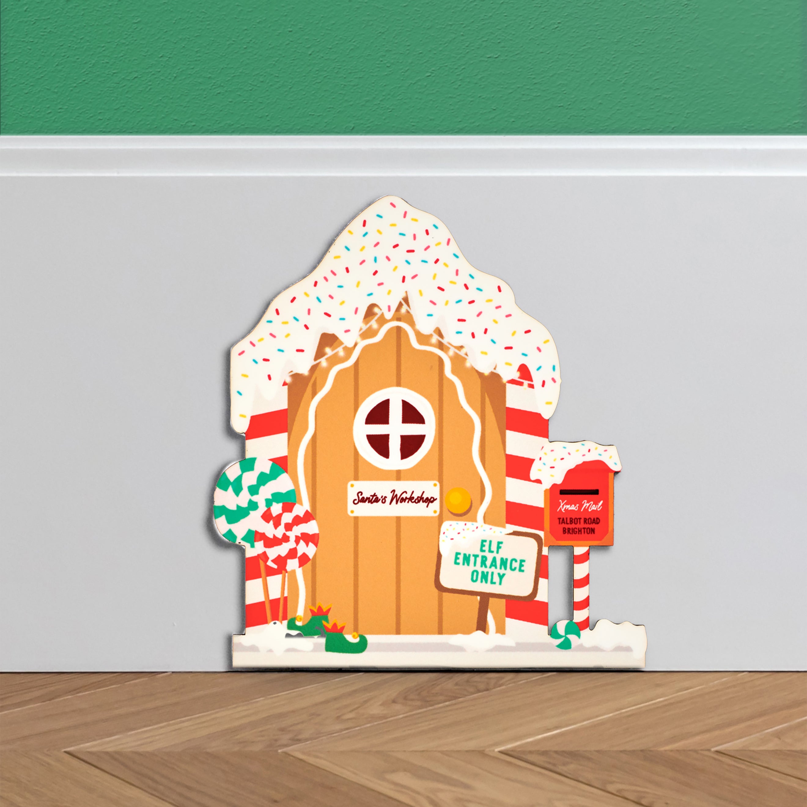 Oakdene Designs Christmas Decorations Personalised Santa's Workshop Elf Mini Door
