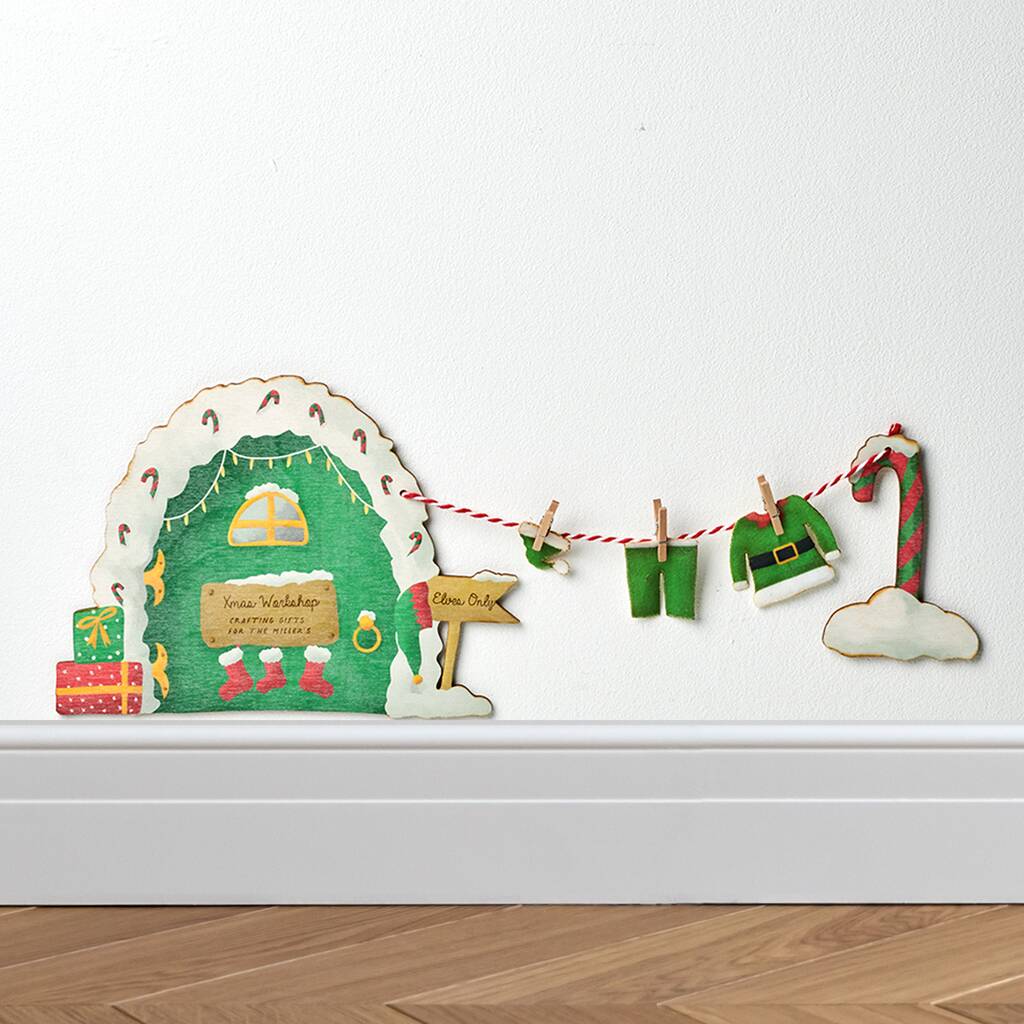 Oakdene Designs Christmas Decorations Personalised Santa's Workshop Wooden Decoration