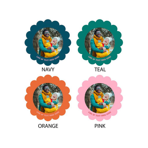 Oakdene Designs Christmas Decorations Personalised Scalloped Photo Christmas Tree Decoration