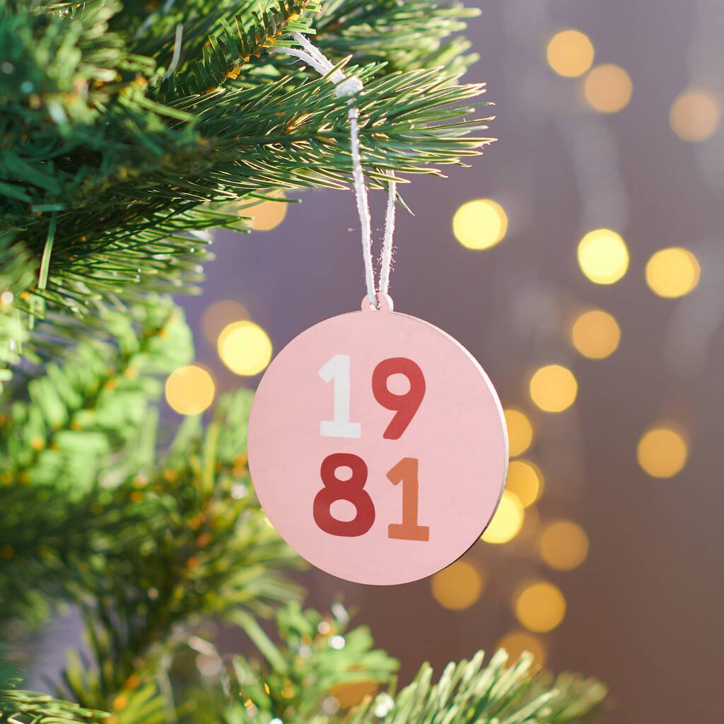 Oakdene Designs Christmas Decorations Personalised Significant Year Christmas Bauble