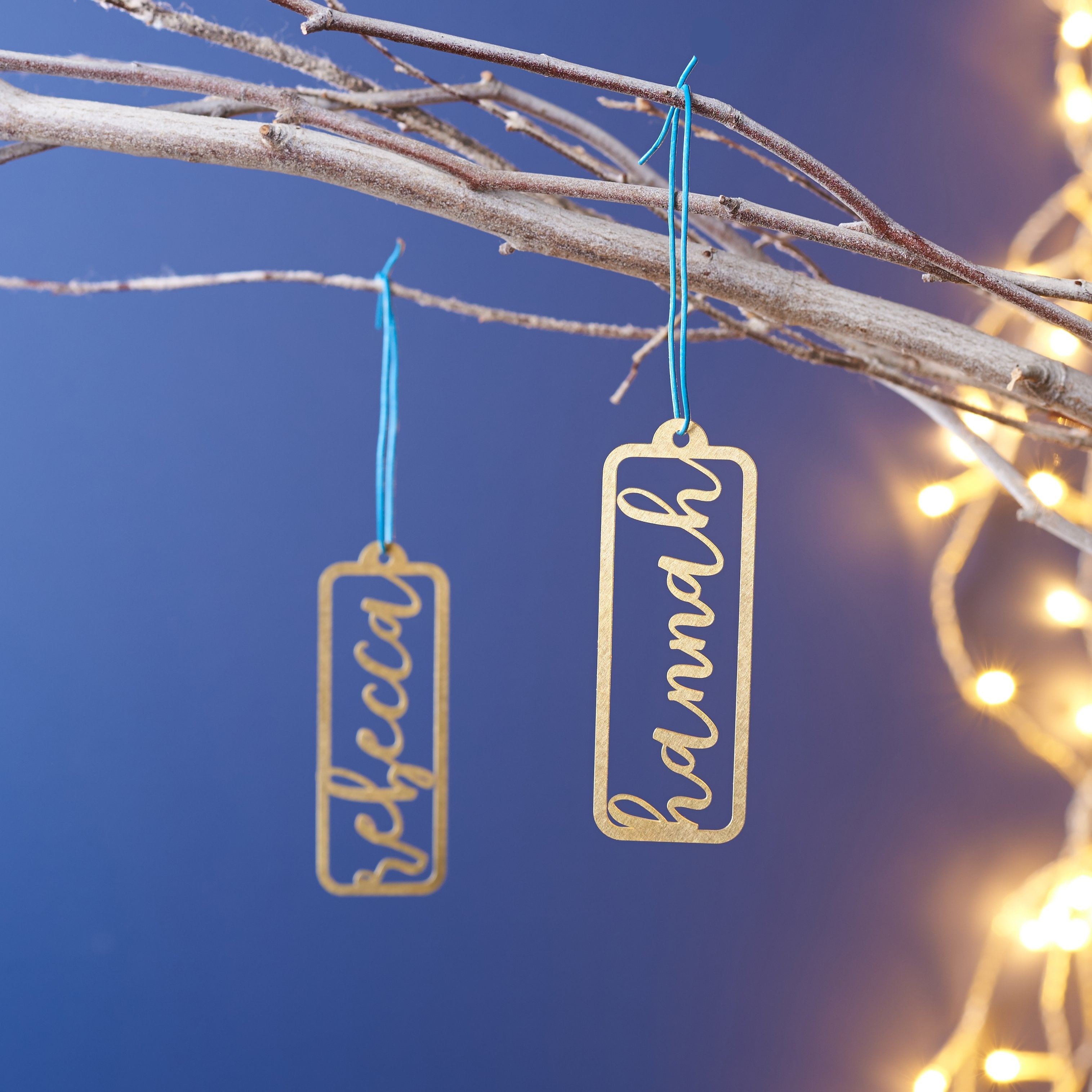 Oakdene Designs Christmas Decorations Personalised Solid Brass Name Christmas Decoration