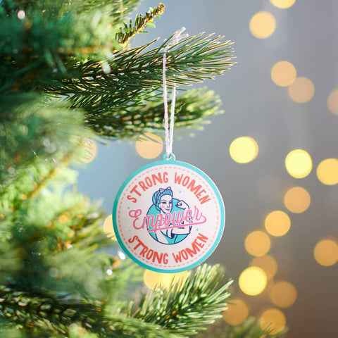 Oakdene Designs Christmas Decorations 'Strong Women Empower Strong Women' Christmas Bauble