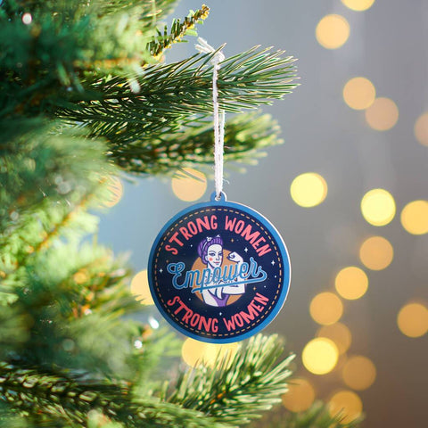 Oakdene Designs Christmas Decorations 'Strong Women Empower Strong Women' Christmas Bauble