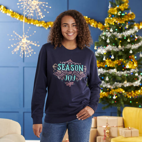 Oakdene Designs Christmas Jumper Organic Cotton Season Of Joy Christmas Jumper