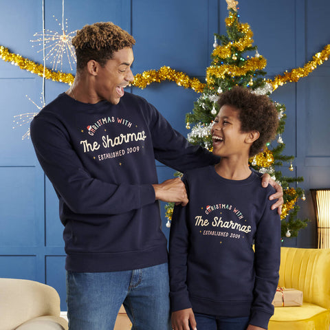 Oakdene Designs Christmas Jumper Personalised Christmas Family Jumper Set Adult