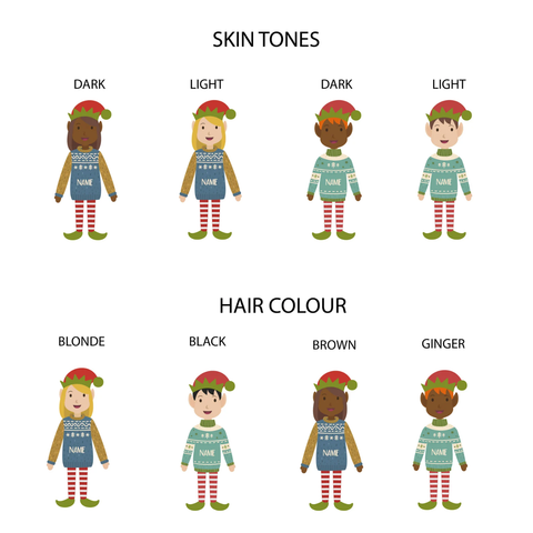 Oakdene Designs Christmas Jumper Personalised 'Elf Squad' Family Adult Christmas Jumper Set
