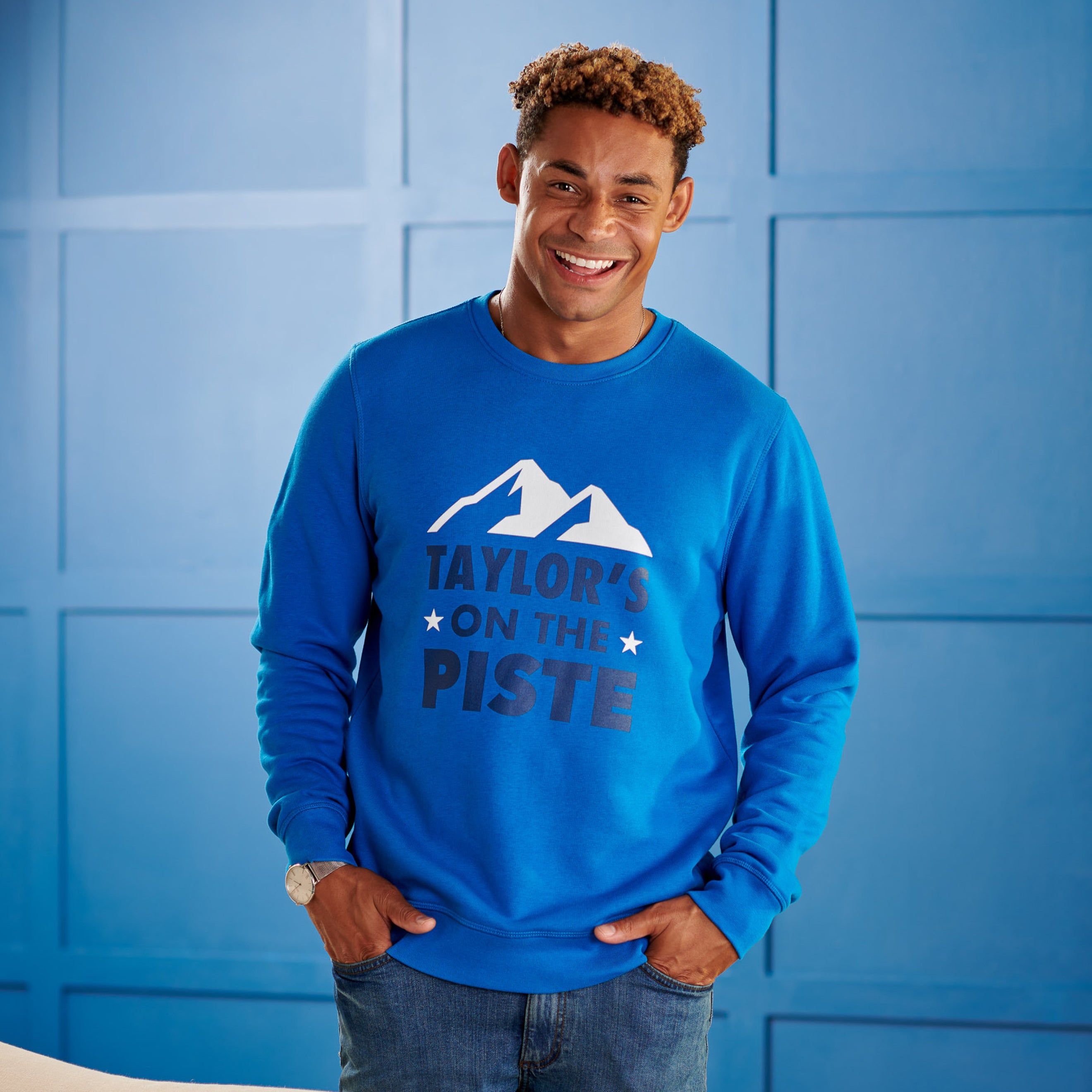 Oakdene Designs Christmas Jumper Personalised 'On The Piste' Christmas Jumper
