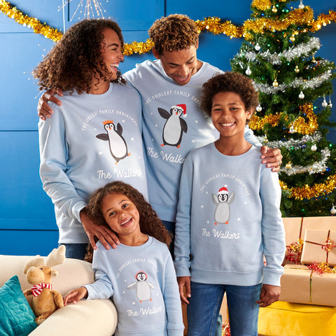 Oakdene Designs Christmas Jumper Personalised Penguin Family Adult Christmas Jumper