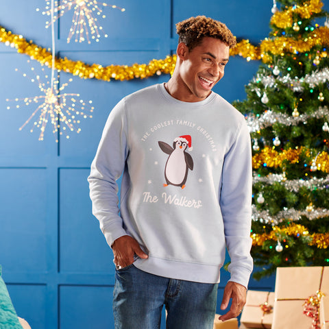 Oakdene Designs Christmas Jumper Personalised Penguin Family Adult Christmas Jumper
