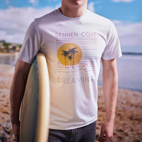 Oakdene Designs Clothing Men's Personalised Favourite Beach White T Shirt