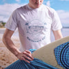 Oakdene Designs Clothing Men's Personalised Your Surfing Holiday White T Shirt