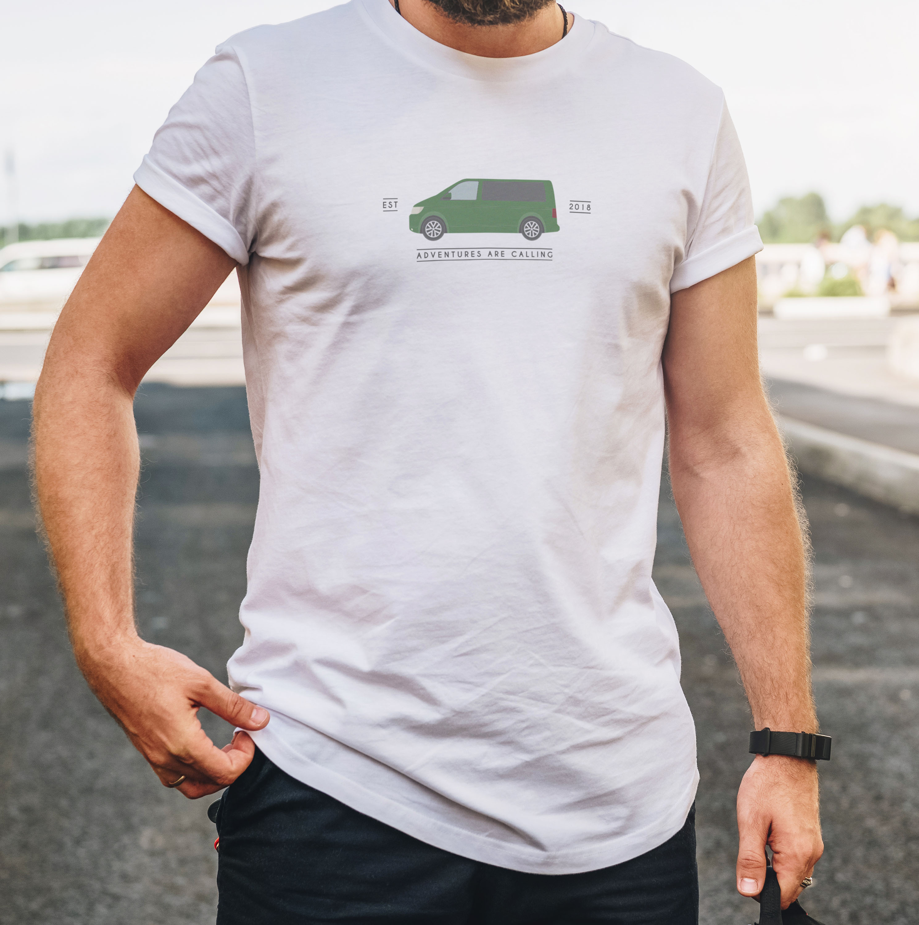 Oakdene Designs Clothing Personalised Men's Campervan T Shirt
