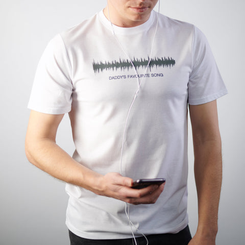 Oakdene Designs Clothing Personalised Sound Wave White T Shirt