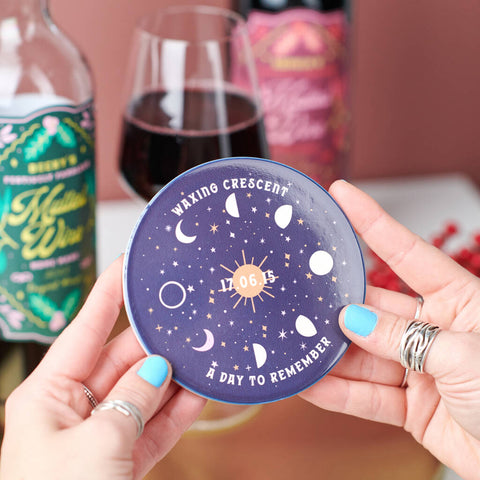 Oakdene Designs Coasters Personalised Ceramic Moon Phase Coaster