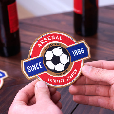Oakdene Designs Coasters Personalised Football Team Beer Mat Coasters