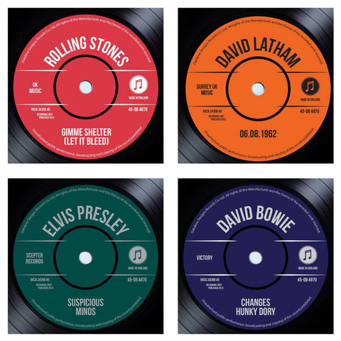 Personalised Record Vinyl Drinks Coaster - Oakdene Designs - 2