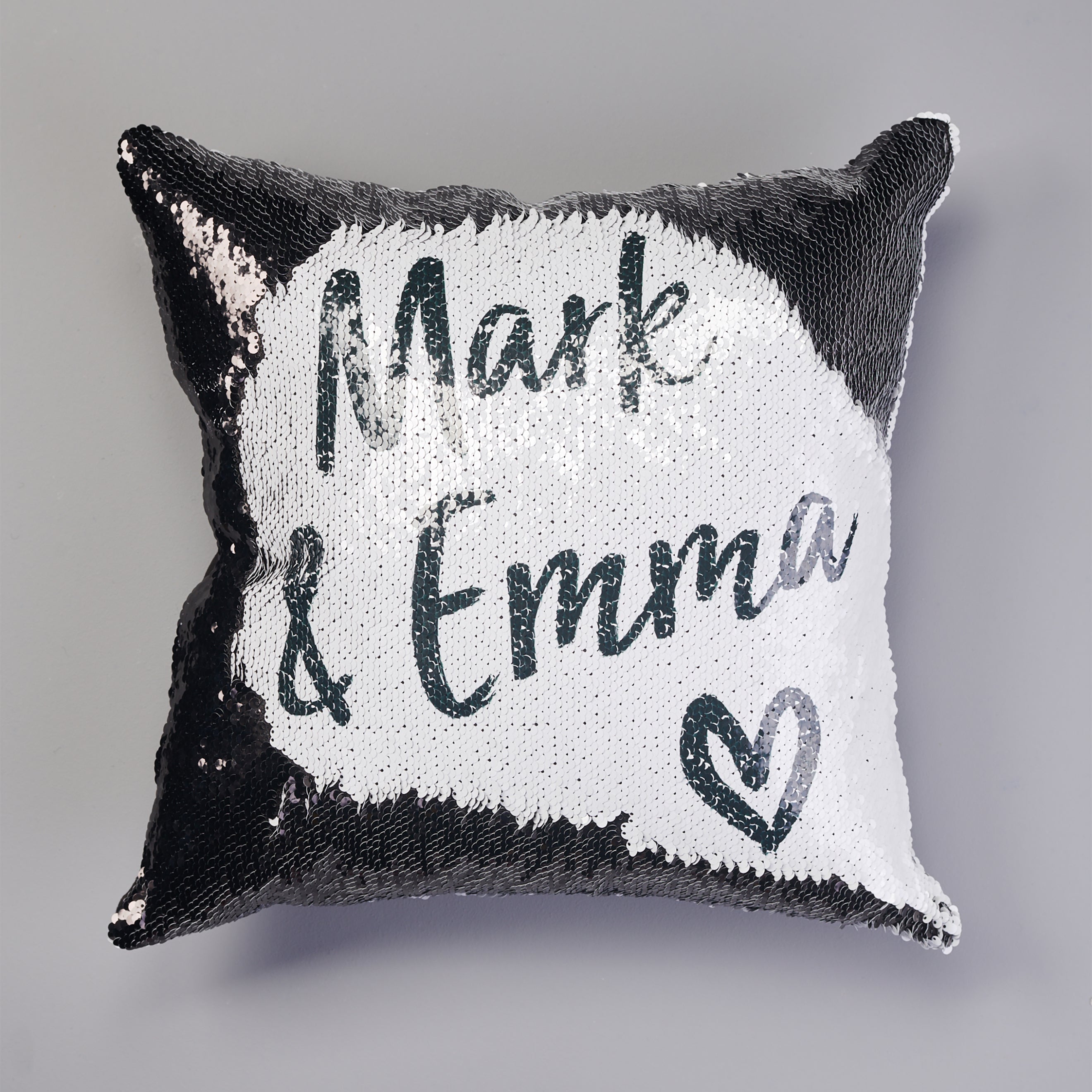 Oakdene Designs Cushions Personalised Couples Sequin Cushion