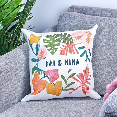 Oakdene Designs Cushions Personalised Floral Cushion