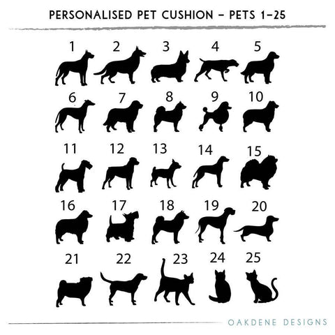 Oakdene Designs Cushions Personalised Pet Cushion