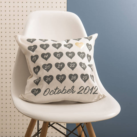 Oakdene Designs Cushions Special Date Black And Gold Cushion