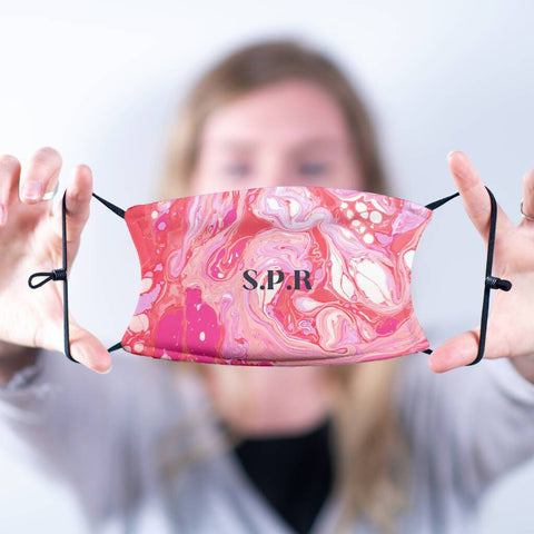 Oakdene Designs Face Mask Personalised Initials Adult Face Mask With Filter