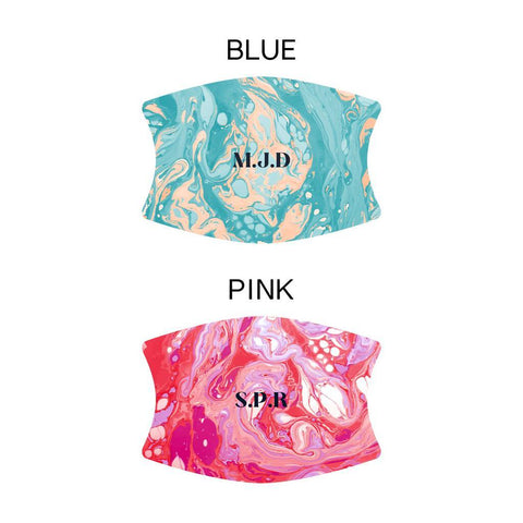 Oakdene Designs Face Mask Personalised Initials Adult Face Mask With Filter