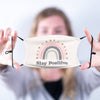 Oakdene Designs Face Mask 'Stay Positive' Rainbow Adult Face Mask With Filter