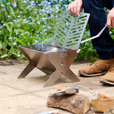 Oakdene Designs Fire Pit Personalised Slot Together Portable Camping Fire Pit