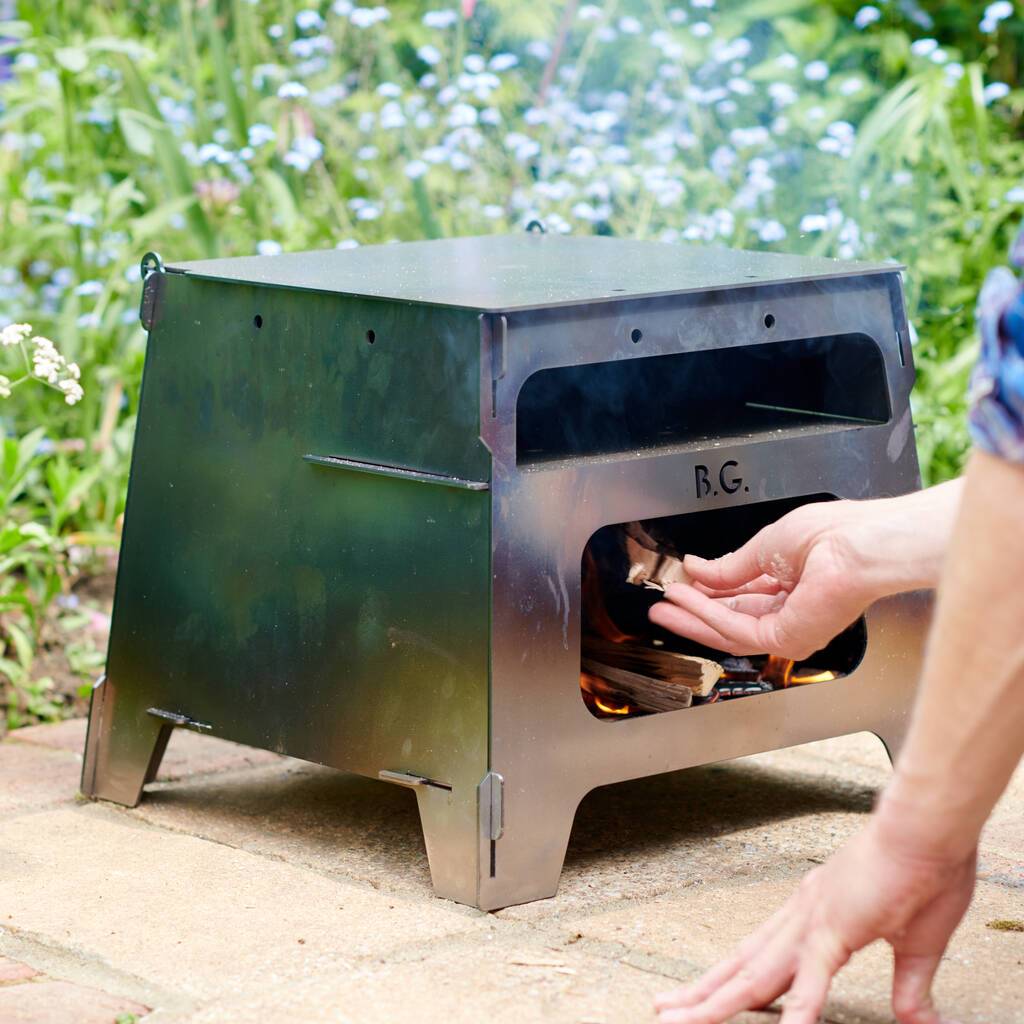 Oakdene Designs Fire Pit Personalised Slot Together Portable Pizza Oven