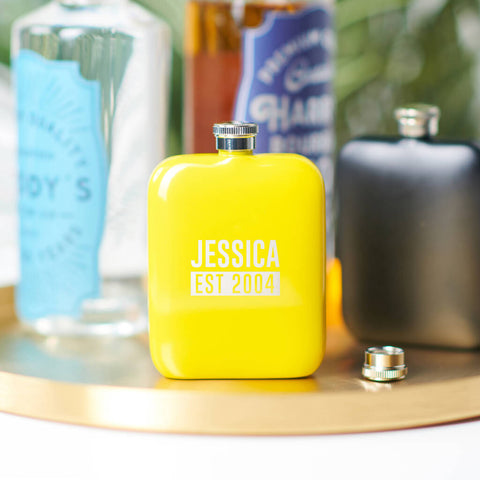 Oakdene Designs Food / Drink Personalised 18th Birthday Name and Year Hip Flask