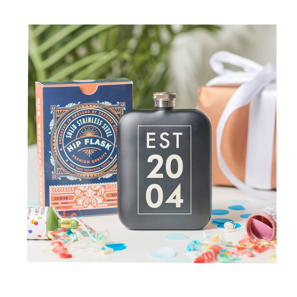 Oakdene Designs Food / Drink Personalised 18th Birthday Year Hip Flask