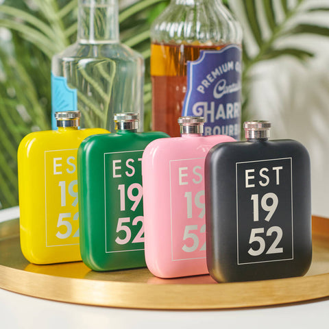 Oakdene Designs Food / Drink Personalised 70th Birthday Year Hip Flask