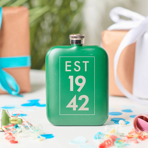 Oakdene Designs Food / Drink Personalised 80th Birthday Year Hip Flask