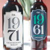 Oakdene Designs Food / Drink Personalised Birth Year Wine Bottle Label