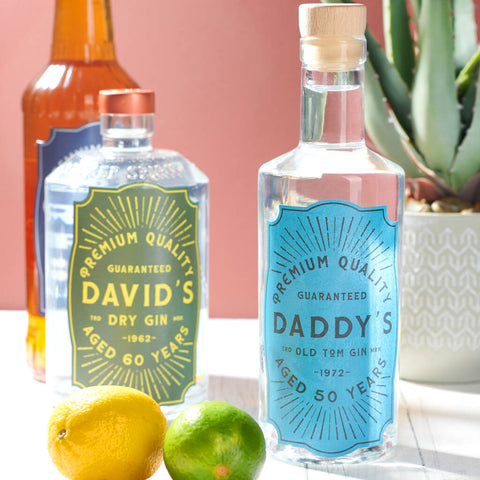 Oakdene Designs Food / Drink Personalised Birthday Gin Bottle Label