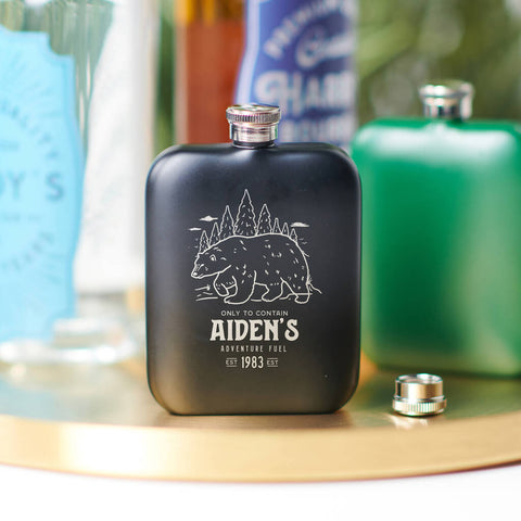 Oakdene Designs Food / Drink Personalised Daddy Bear Hip Flask