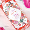 Oakdene Designs Food / Drink Personalised Floral Gin Birthday Bottle Label