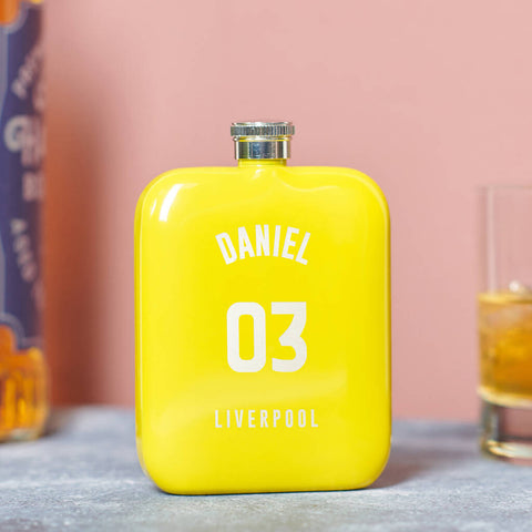Oakdene Designs Food / Drink Personalised Football Shirt Hip Flask