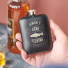 Oakdene Designs Food / Drink Personalised Gone Fishing Hip Flask