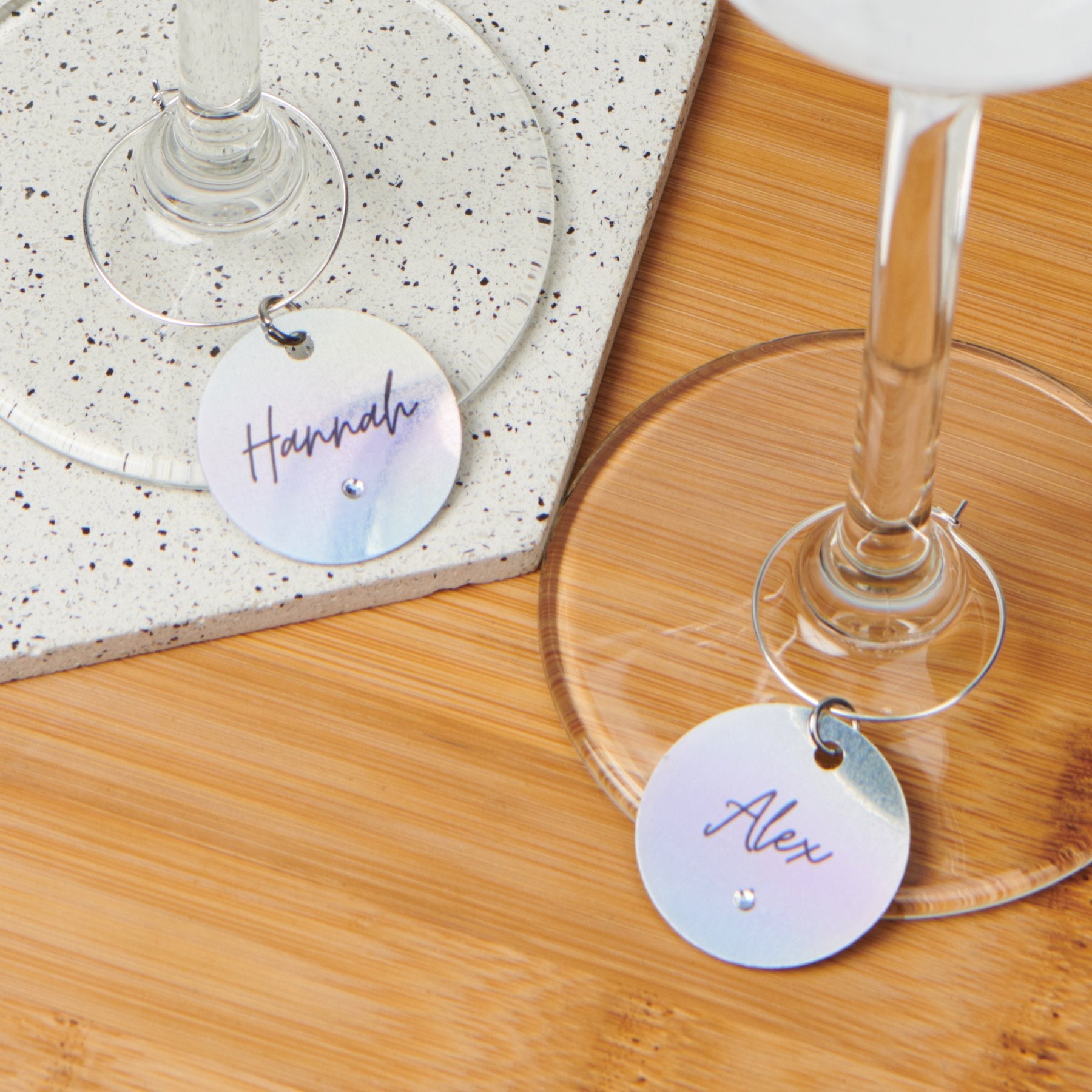 Oakdene Designs Food / Drink Personalised Holographic Wine Charm