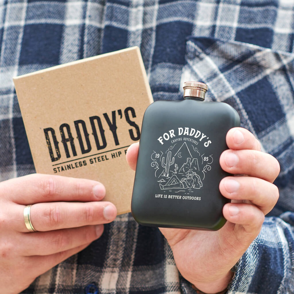 Oakdene Designs Food / Drink Personalised 'Life Is Better Outdoors' Cowboy Hip Flask