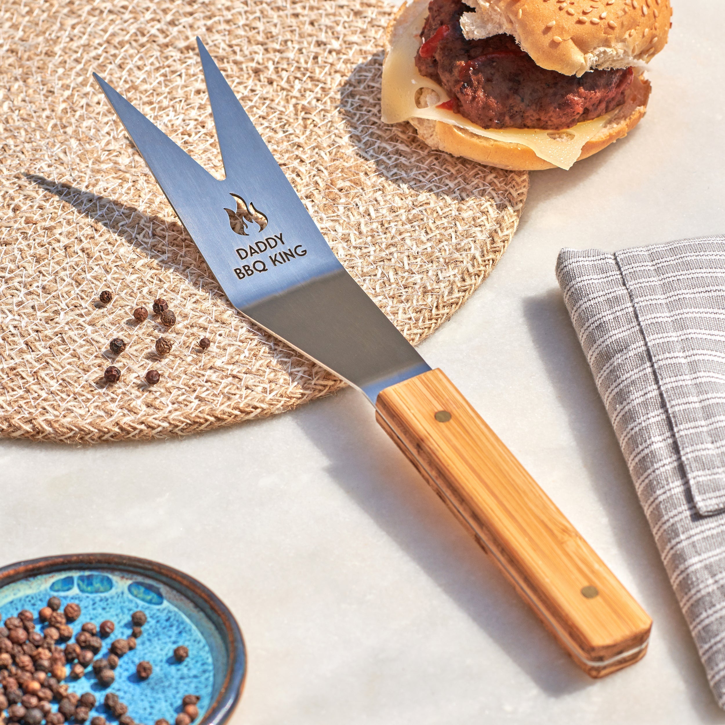 Oakdene Designs Food / Drink Personalised Stainless Steel BBQ Fork