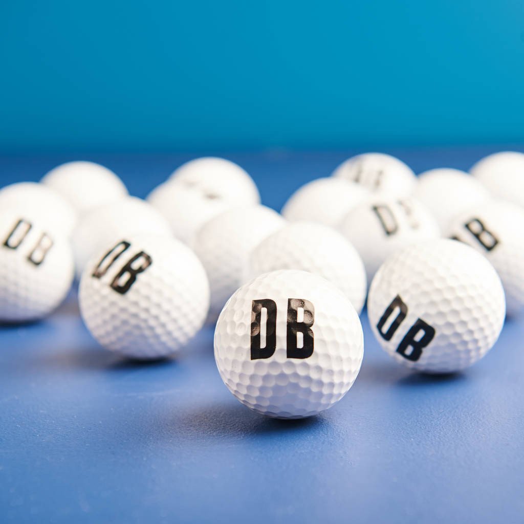 Oakdene Designs Golf Accessories Personalised Initialed Golf Balls And Bag