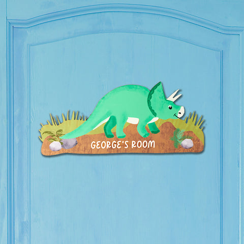 Oakdene Designs Home Decor Personalised Children's Dinosaur Room Name Sign