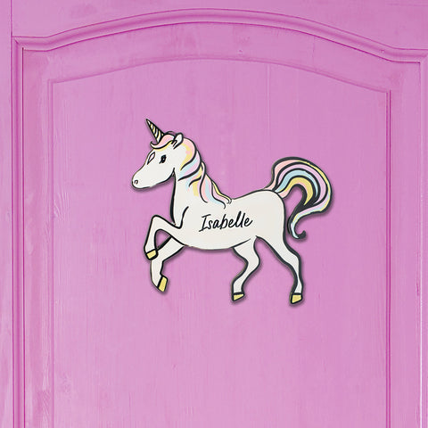 Oakdene Designs Home Decor Personalised Children's Unicorn Room Name Sign