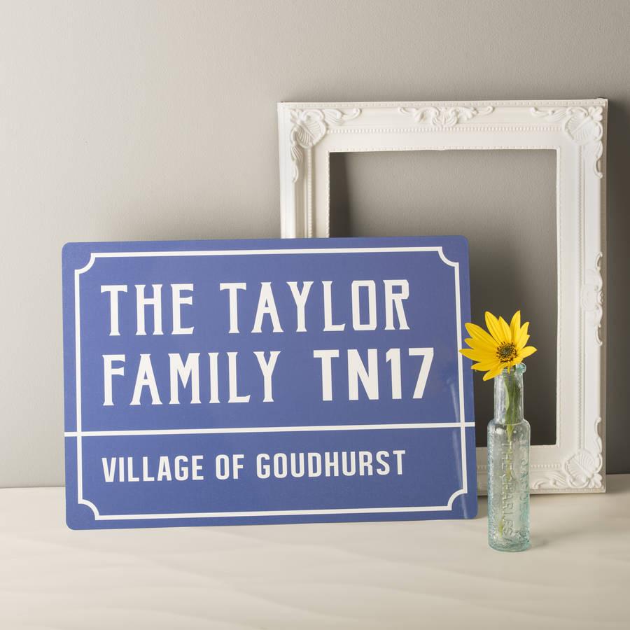Oakdene Designs Home Decor Personalised French Style Metal Street Sign
