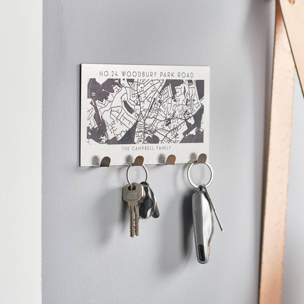 Personalised Map Location Family Key Holder | oakdenedesigns.com ...