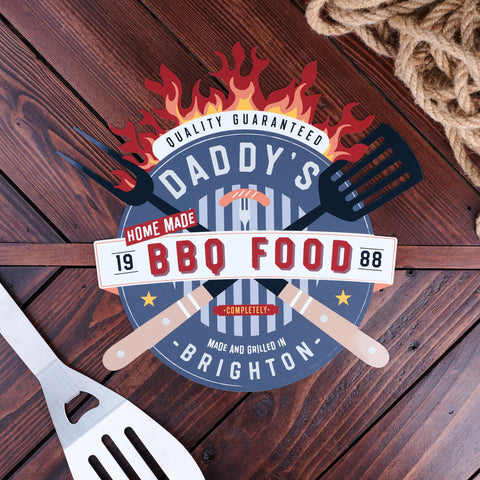 Oakdene Designs Home Decor Personalised Metal BBQ Sign